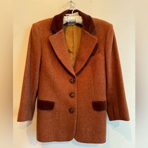 Vintage Hermes Wool and velvet blazer